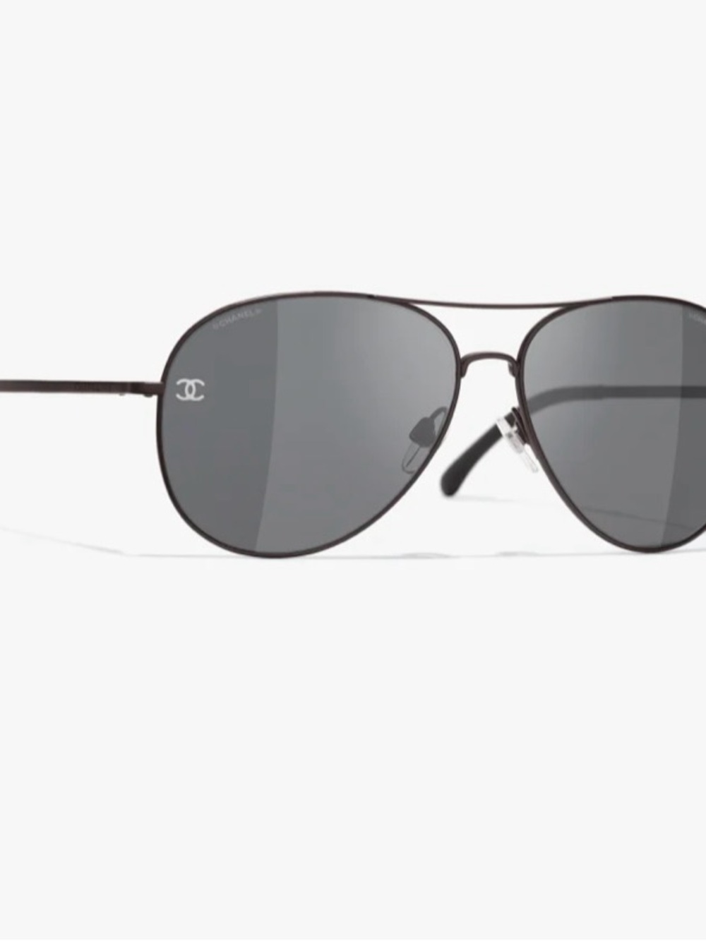 CHANEL Black Pilot Sunglasses